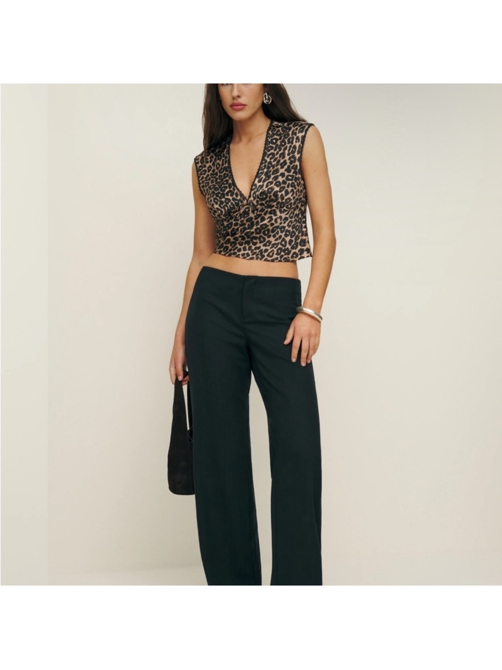 Reformation Cherry Silk Top - Leopard/Cheetah print - Picture 4 of 5